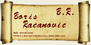 Boris Račanović vizit kartica